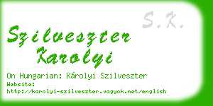 szilveszter karolyi business card